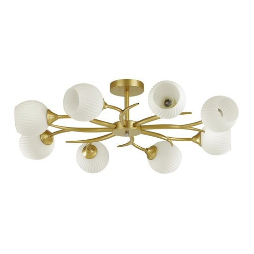 Люстра потолочная восьмирожковая Lumion LN21 051 E27 220В Матовое золото картинка 